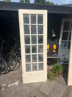 Oude paneeldeur met glas, Doe-het-zelf en Verbouw, Ophalen, Gebruikt, Minder dan 80 cm, Binnendeur