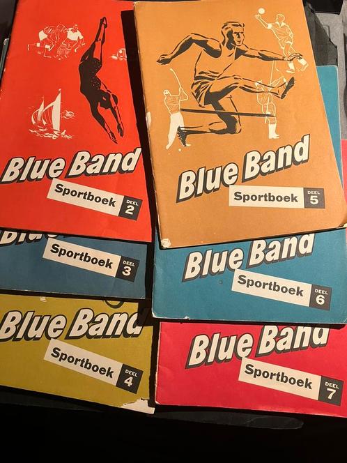 Blue Band - 6 plaatjesalbums sport - 1954, Verzamelen, Sportartikelen en Voetbal, Gebruikt, Ophalen of Verzenden