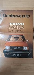 folder Volvo 343DL 1977 A3 formaat, Ophalen of Verzenden, Gelezen, Volvo