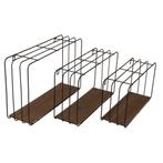 Metalen wandplank, met houten voet, Set van 3, Ophalen of Verzenden, Nieuw