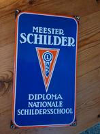 Emaille bord Meester Schilder, Antiek en Kunst, Antiek | Emaille, Ophalen of Verzenden