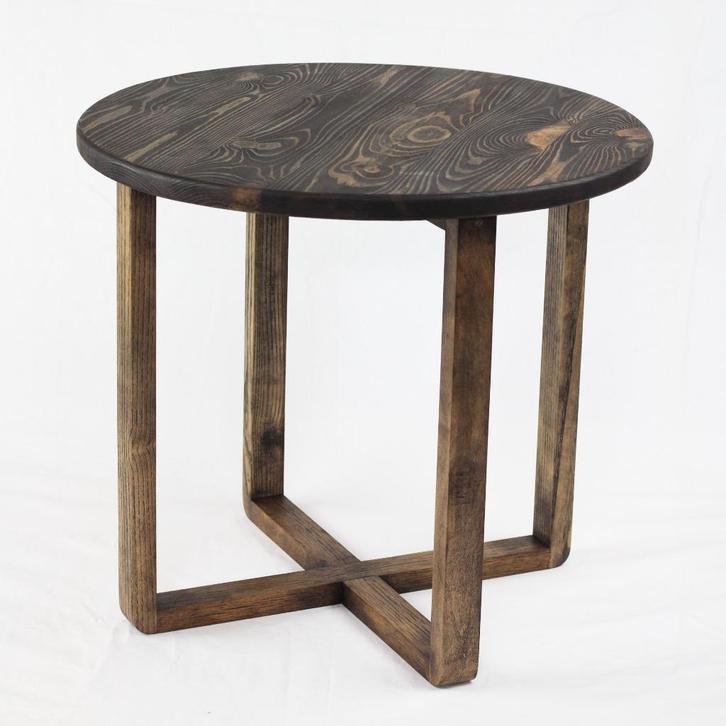 Bijzettafel | pallethout | handgemaakt, Huis en Inrichting, Tafels | Bijzettafels, Nieuw, Rond, 45 tot 60 cm, Minder dan 55 cm