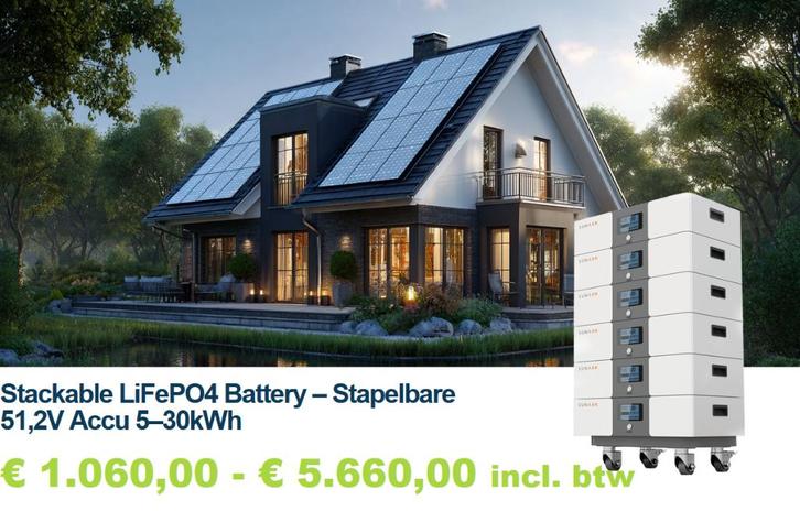 Groenelander Thuisbatterij Hybride Systemen Compleet Pakket, Doe-het-zelf en Verbouw, Zonnepanelen en Toebehoren, Nieuw, Compleet systeem