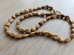 Natuurstenen jaspis kralen ketting, Ophalen of Verzenden, Zo goed als nieuw, Steen of Mineraal