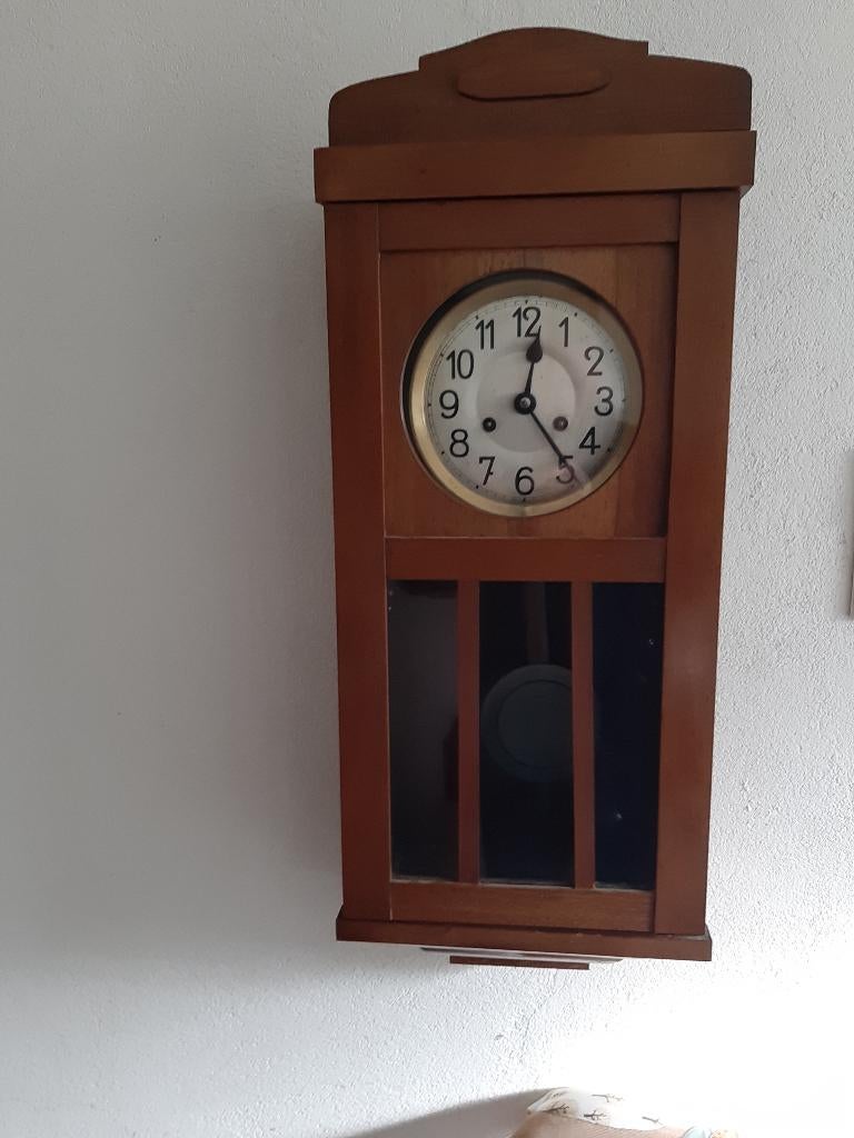 Jaren 50-60 bimbamklok, Antiek en Kunst, Antiek | Klokken, Ophalen of Verzenden