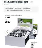 Als nieuw flexa bed met achterwand ikea, Ophalen of Verzenden, Zo goed als nieuw