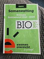 Examenoverzicht samenvatting biologie, Boeken, Schoolboeken, Gelezen, Biologie, HAVO, Ophalen of Verzenden