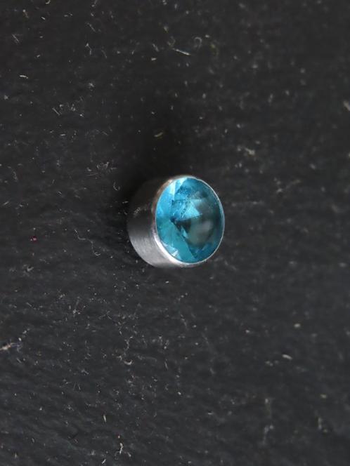 MELANO Blauw/Turquoise  STURDY Zetting/Meddy Zilverkleur, Sieraden, Tassen en Uiterlijk, Edelstenen, Zo goed als nieuw, Ophalen of Verzenden