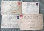 4 Duitse bezetting enveloppen/ kaarten 1943/45, Postzegels en Munten, Brieven en Enveloppen | Buitenland, Ophalen of Verzenden