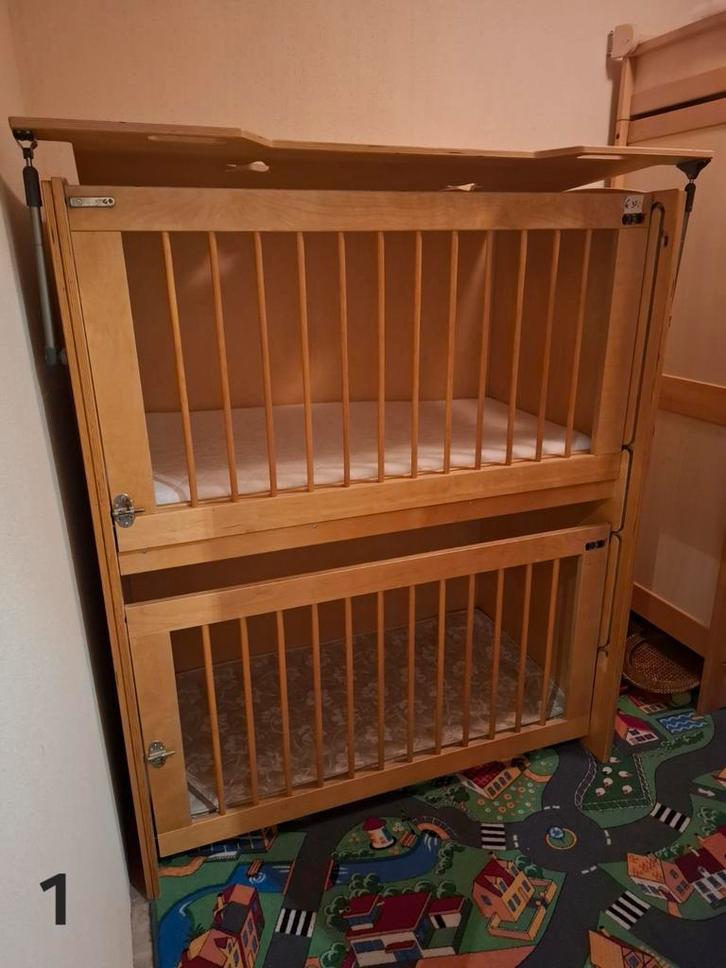 Duo slaper / stapelbed, Kinderen en Baby's, Kinderkamer | Bedden, Gebruikt, 140 tot 160 cm, 70 tot 85 cm, Ophalen