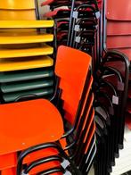 Retro eettafelstoelen nieuw horeca stapelstoel geel prijs ps, Huis en Inrichting, Stoelen, Nieuw, Vijf, Zes of meer stoelen, Metaal