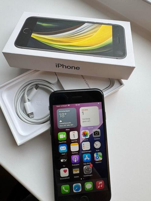 Apple iPhone SE (2020) 64 GB zwart, Telecommunicatie, Mobiele telefoons | Apple iPhone, Zo goed als nieuw, 64 GB, Zonder simlock