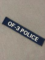 Straatnaam OF-3 POLICE KMAR, Verzamelen, Militaria | Algemeen, Verzenden, Marechaussee, Overige gebieden, Embleem of Badge