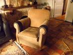 Muylaert 2 stuks schapenleer suéde fauteuils, Huis en Inrichting, Ophalen, Gebruikt, 50 tot 75 cm, Leer