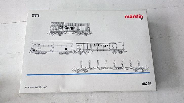marklin 46220 DB Cargo goederenwagen set, Hobby en Vrije tijd, Modeltreinen | H0, Gebruikt, Wagon, Wisselstroom, Märklin, Ophalen of Verzenden