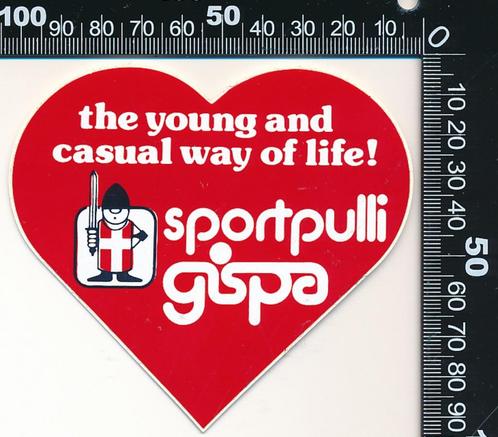Sticker: Gispa Sportpulli (1), Verzamelen, Stickers, Zo goed als nieuw, Bedrijf of Vereniging, Verzenden