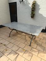 Stenen tuintafel - Rechthoekig - KOOPJE !!, Tuin en Terras, Ophalen, Gebruikt, Rechthoekig, Metaal
