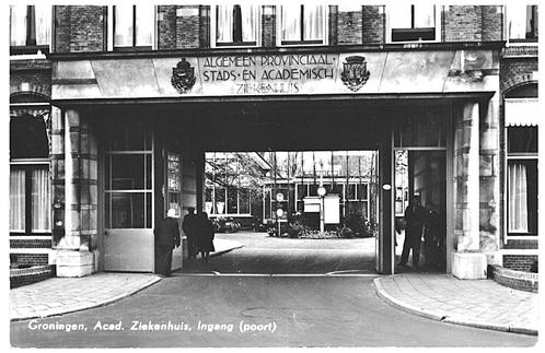 958264	Groningen	Acad Ziekenhuis 1967	Gelopen met postzegel, Verzamelen, Ansichtkaarten | Nederland, Gelopen, Groningen, 1960 tot 1980