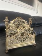 Antiek Rococo Messing Bureau-organizer/Brievenrek, Ophalen of Verzenden, Gebruikt, Overig