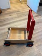 Retro Houten Loopkar / Blokkenkar, Ophalen, Zo goed als nieuw, Overige typen, Met wieltjes