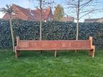 Antieke eiken houten kerkbank, halbank, tuinbank, bank,, Tuin en Terras, Tuinbanken, Ophalen of Verzenden, Gebruikt, Hout