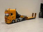 Scania r730 hiab kraan en dieplader tekno, Hobby en Vrije tijd, Modelauto's | 1:50, Ophalen of Verzenden, Zo goed als nieuw, Bus of Vrachtwagen