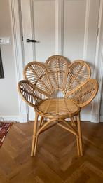 Rotan bloem stoel pauwstoel bamboe Bali boho ratan bohemian, Huis en Inrichting, Stoelen, Ophalen, Bruin, Zo goed als nieuw, Eén