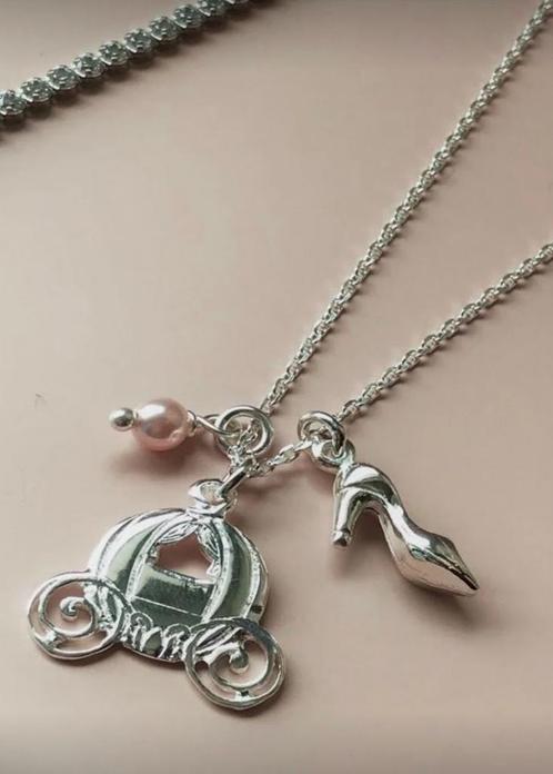 Assepoester 925 zilveren ketting met zilveren bedels, Sieraden, Tassen en Uiterlijk, Kettingen, Nieuw, Zilver, Ophalen of Verzenden
