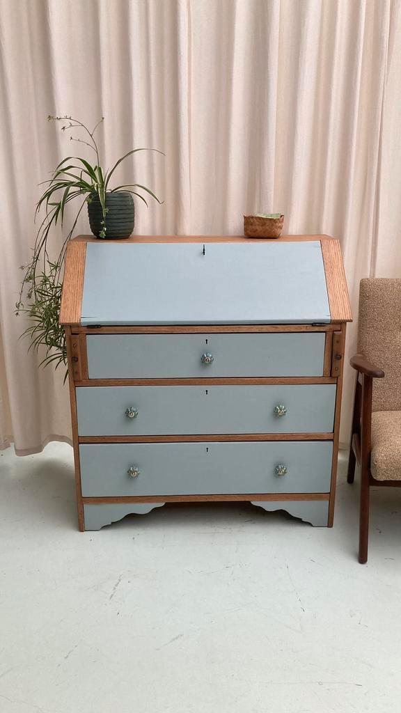 Restyled antieke secretaire - commode, Huis en Inrichting, Kasten | Secretaires, Zo goed als nieuw, Ophalen