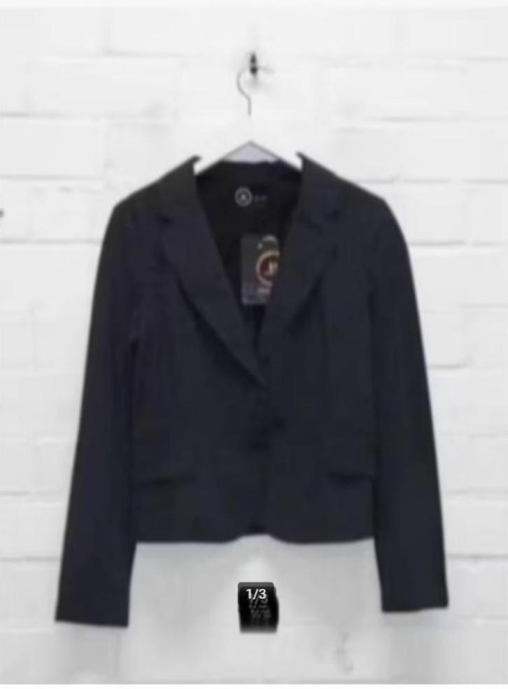 Jane Lushka - Polkadot blazer travelstof maat S - Nieuw €149, Kleding | Dames, Jasjes, Kostuums en Pakken, Nieuw, Jasje, Maat 36 (S)