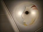 Vintage glazen plafond lamp, Ophalen of Verzenden