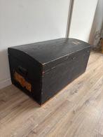 Antieke vintage reiskist (zwart), Ophalen, Gebruikt, 50 tot 100 cm, 100 tot 125 cm