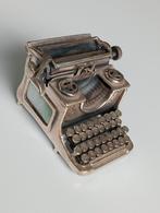 Zilveren miniatuur typemachine met parelmoer, gemerkt, Antiek en Kunst, Zilver, Ophalen
