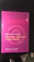 D.B. Baarda - Basisboek methoden en technieken, Boeken, D.B. Baarda; M.P.M. de Goede, Nederlands, Ophalen of Verzenden, Zo goed als nieuw