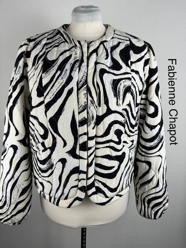 Fabienne Chapot Jas  (mt: 42) 99,7/9506, Kleding | Dames, Jassen | Winter, Zo goed als nieuw, Maat 42/44 (L), Blauw, Ophalen of Verzenden