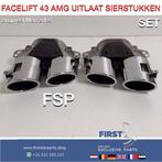 2020 FACELIFT 43 53 AMG UITLAATSIERSTUKKEN SET ORIGINEEL Mer, Auto-onderdelen, Uitlaatsystemen, Gebruikt, -, Ophalen of Verzenden