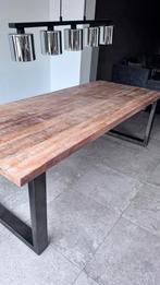Mangohouten Eettafel - Zo Goed Als Nieuw!, Ophalen of Verzenden