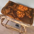 Vintage Real Deken - Oranje & Bruin, Huis en Inrichting, Ophalen of Verzenden, Gebruikt