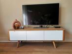 Scandivisch eiken houten tv meubel van Goossens, Minder dan 100 cm, 25 tot 50 cm, Gebruikt, Ophalen of Verzenden