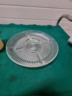 Hapjesschaal kristal vintage vijf vakken, Ophalen of Verzenden
