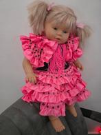 Spaanse grote pop in Spaanse roze jurk – 63 cm, Ophalen of Verzenden, Zo goed als nieuw