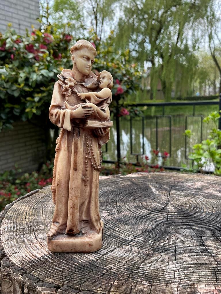 Antiek St. Anthonius beeldje ❤️ Speksteen, Antiek en Kunst, Ophalen of Verzenden