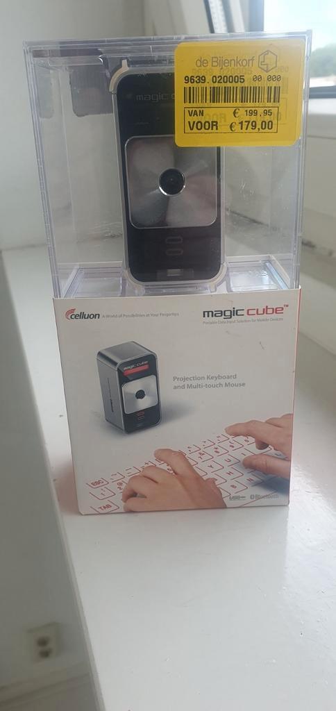 Celluon Magic Cube projectie toetsenbord, Computers en Software, Toetsenborden, Nieuw, Qwerty, Ophalen of Verzenden