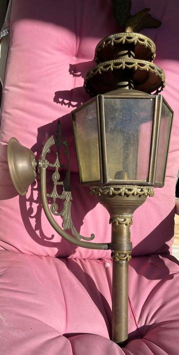 Oude koperen Koetslamp . beschikbaar voor biedingen