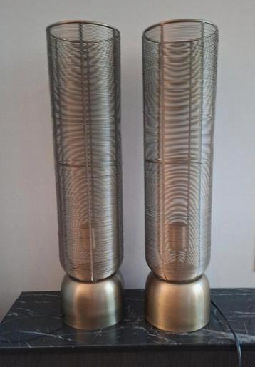Nieuwe brons goudkleurige tafellamp metaal light en living beschikbaar voor biedingen