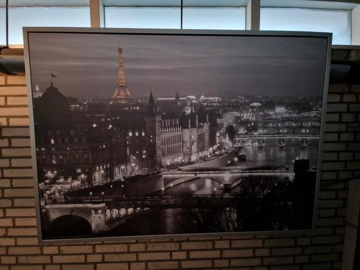 IKEA schilderij Parijs - Eiffeltoren | zwart-wit | 140x100cm, Tuin en Terras, Schuttingen, Hout, 1 tot 2 meter, Minder dan 3 meter