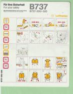 Lufthansa Boeing 737-300 / -500 safety card, Ophalen of Verzenden, Gebruikt, Overige typen