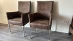 Stoelen leren leer keukenstoel eetkamerstoel eettafelstoel, Huis en Inrichting, Ophalen of Verzenden, Zo goed als nieuw, Bruin