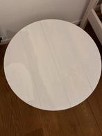 Witte houten bijzettafel - Rond merk Woood., Minder dan 45 cm, Minder dan 55 cm, Gebruikt, Rond