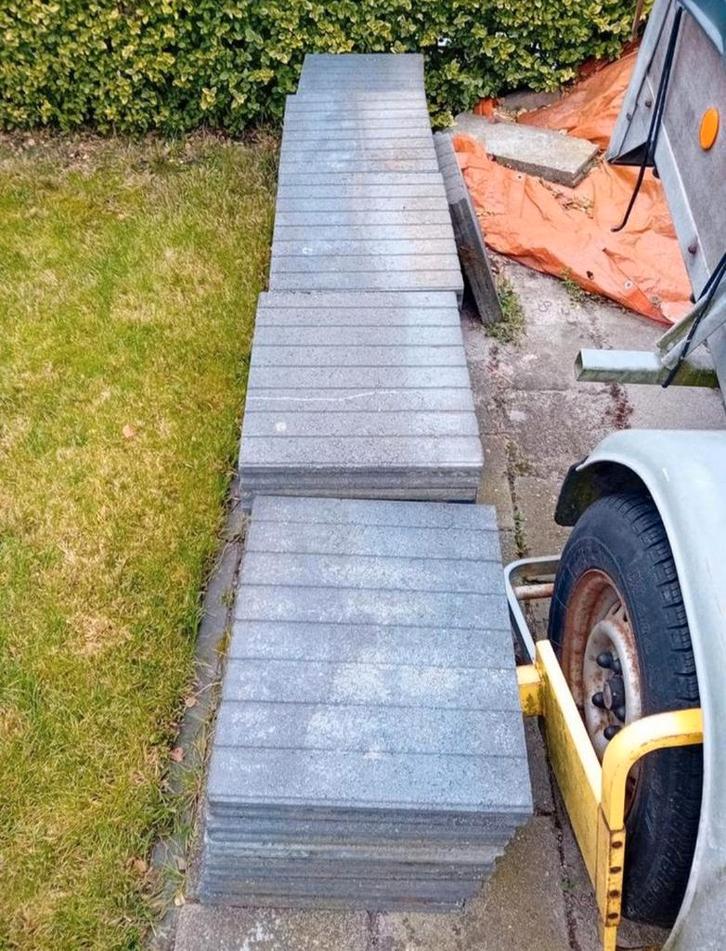 Gebruikte Pallisadebanden - Tuin, Tuin en Terras, Tegels en Klinkers, Gebruikt, Overige typen, Beton, Minder dan 5 m², Ophalen